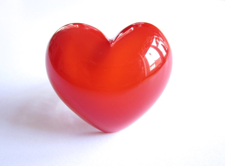 Candy Red heart - Resin ring - All sizes