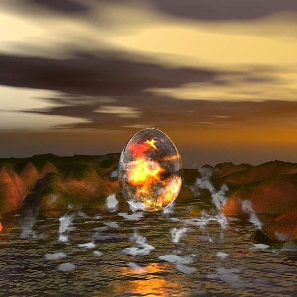 Five elements: Fire - Open edition mini fine-art print with mount for 10" x 12" frame.