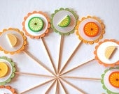 Smell the Citrus - Cupcake Toppers