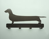 Stretch Wienerdog Metal Art Coat Rack - Free USA Shipping