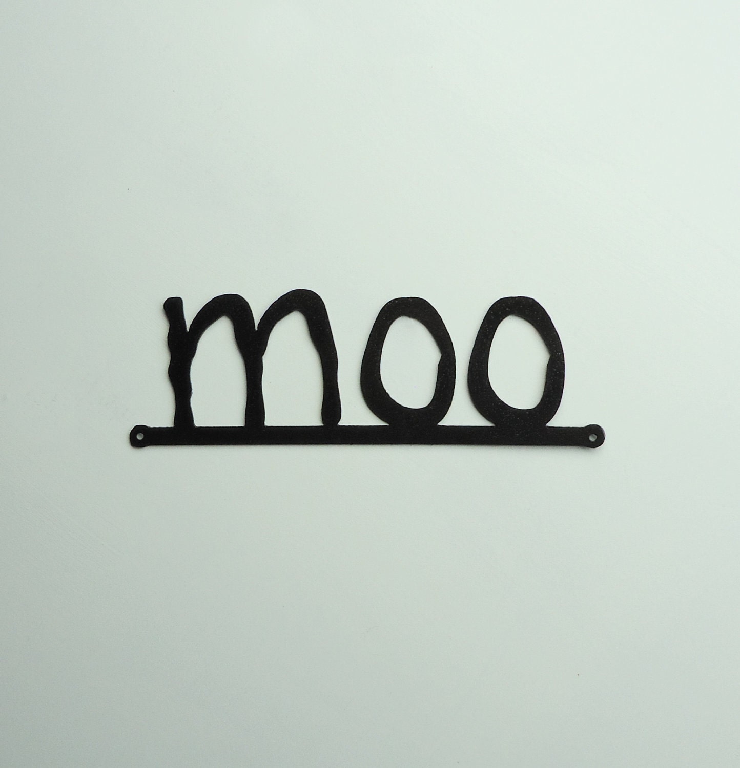 moo metal art sign - Free USA Shipping