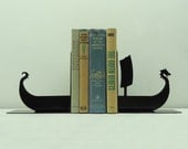 Viking Ship Metal Art Bookends - Free USA shipping