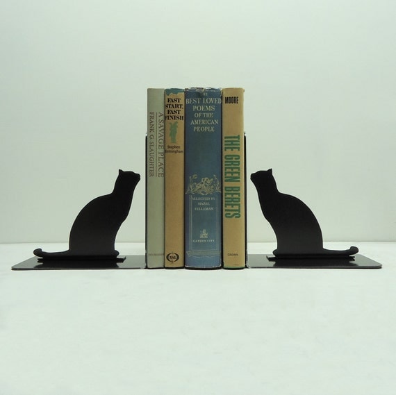 Cat Metal Art Bookends - Free USA Shipping
