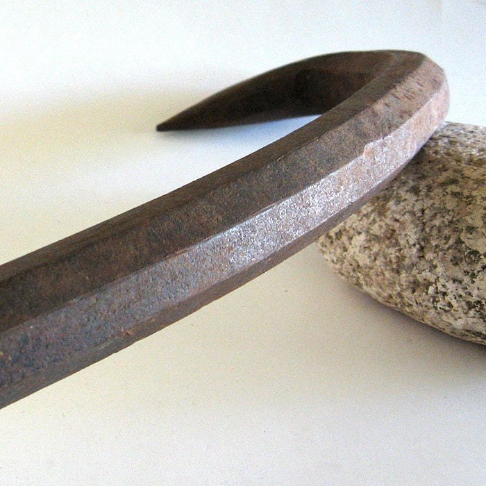 Hand Forged Hook Primitive IronTool Antique Hanger