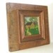 Folk Art Cabin Painting 4 Layers of Glass Primitive Handmade