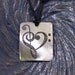 Treble Clef Heart Pendant - Etched Stainless Steel - Love and Music