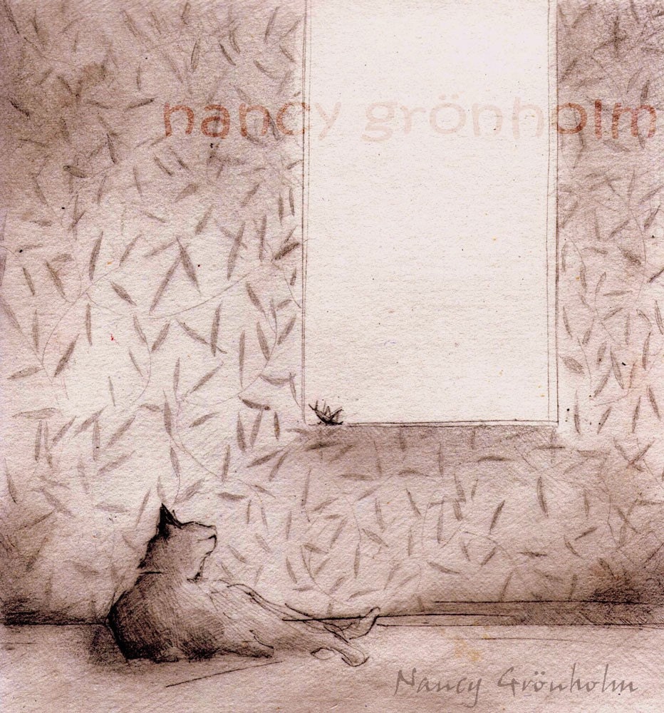Cat drawing reproduction- "Cricket on The Windowsill"