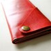 RESERVED LISTING FOR jmunilla - Bright Red Leather Asymmetrical Wrap Wallet