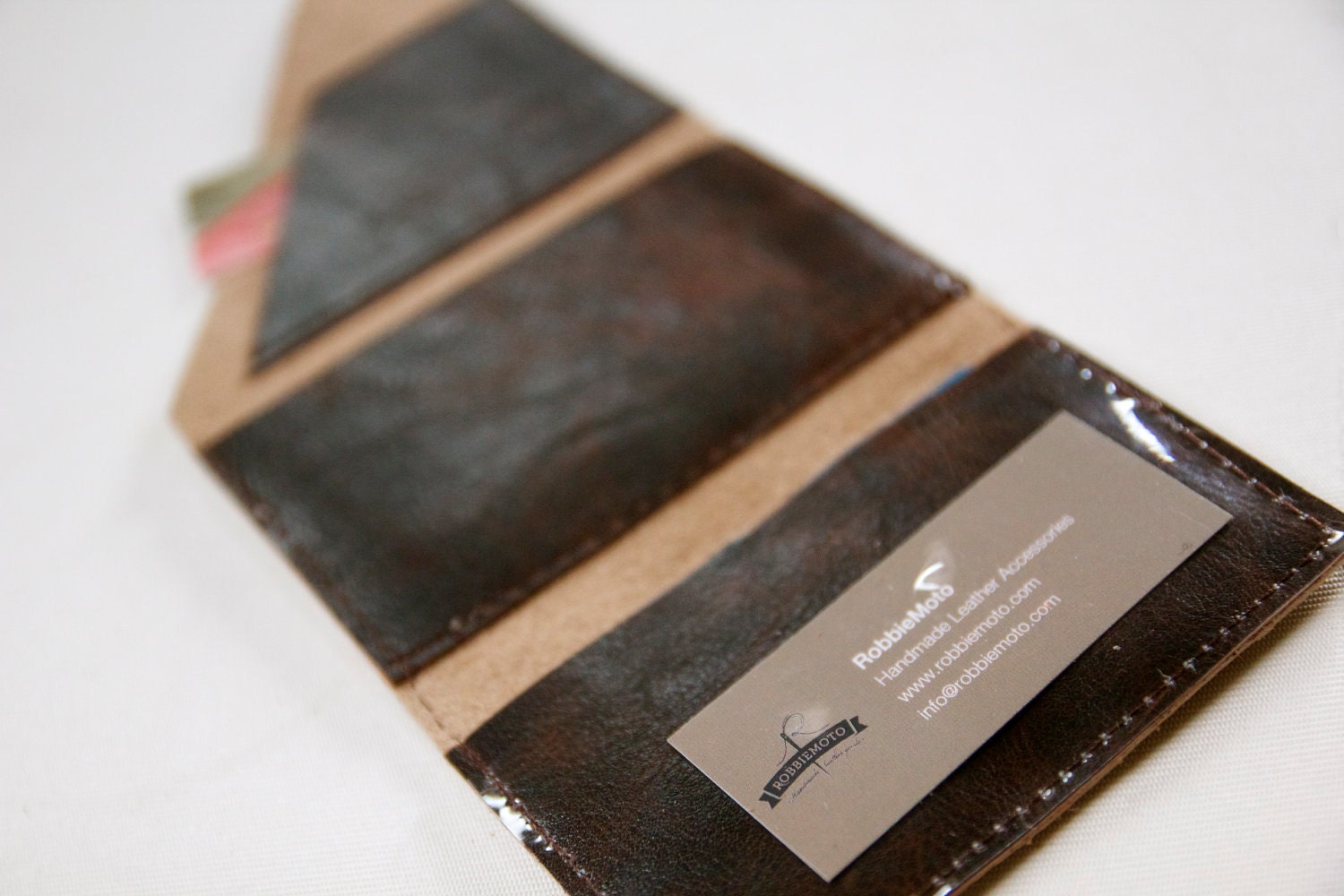 Mustache Leather Wallet "the Dave" in Tan