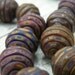 Ridged Rounds polymer clay beads - set of 8 beads (ready to ship)