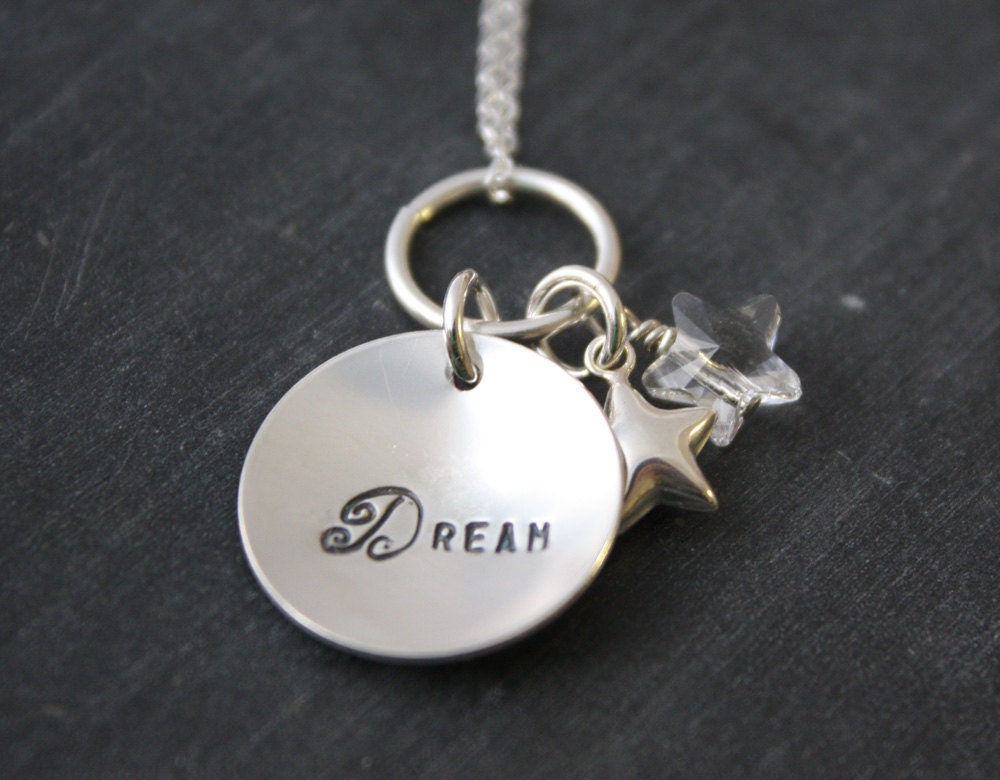 Dream Silver Necklace With Sterling and Crystal Stars