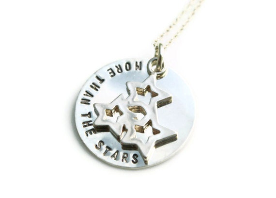 More Than The Stars Silver Necklace with Accenting Sterling Star Charm