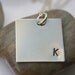 Square Sterling Necklace Personalized With Initial