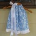 Tropical Baby Blue and White Pillowcase Dress - sizes 3m-5T.....PERFECT for the BEACH, Summer, and Birthdays