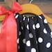 Black Polka Dot Pillowcase Dress with Red Ribbon - sizes 3m to 6T.....PERFECT for COLLEGE FOOTBALL