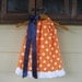 Orange Polka Dot Pillowcase Dress with White Tirm - sizes 3m to 6T - any color ribbon......GREAT for AUBURN and FLORIDA Fans