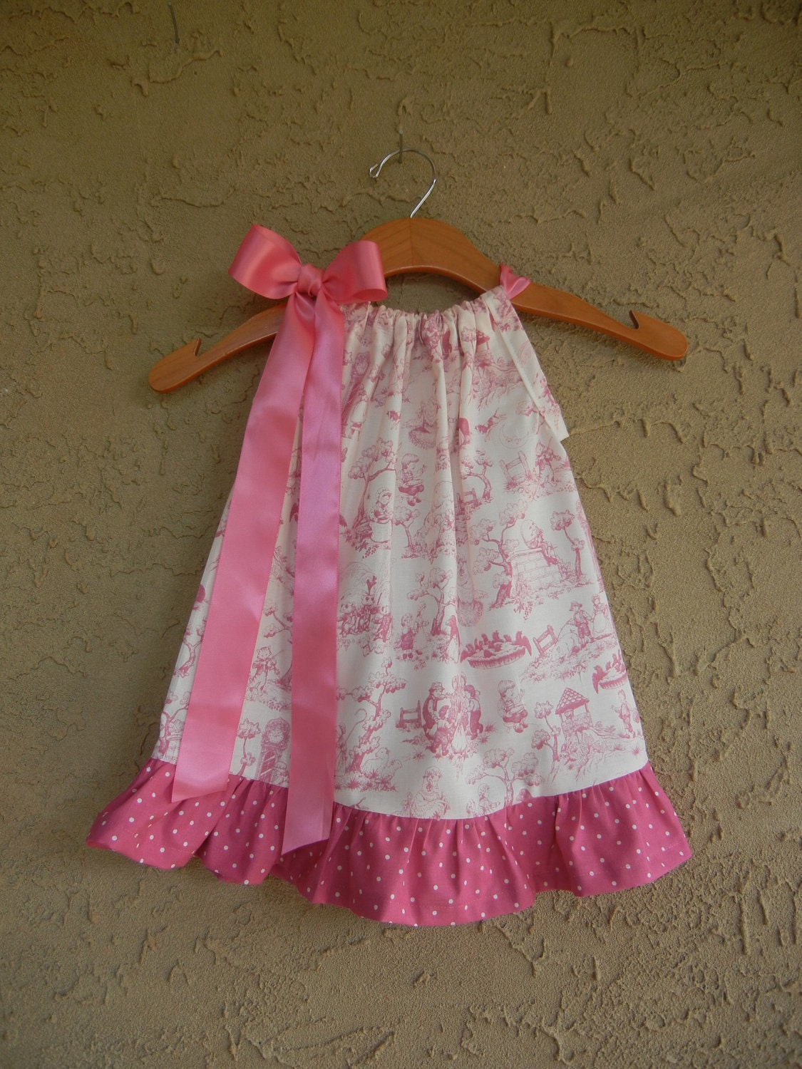 Pink Nursery Rhyme Toile Pillowcase Dress - sizes 6m to 5T.....TOO CUTE
