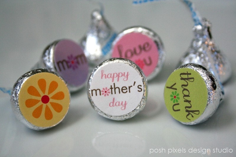 MOTHER'S DAY - Printable Candy Stickers - DIY Daisy Collection - by Make Life Cute Il_570xn