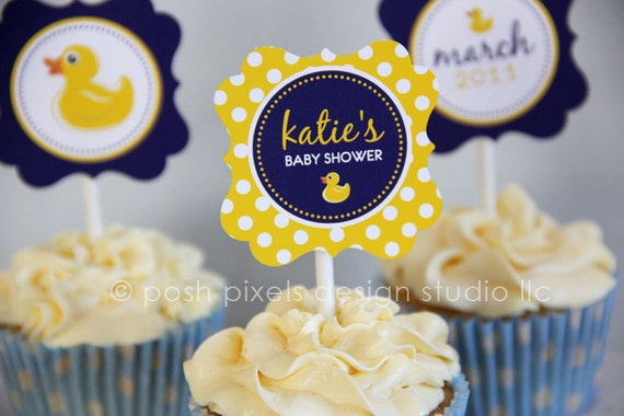 RUBBER DUCKY - Printable 2 inch Party Circles - Baby Shower - DIY Rubber Duck Collection - by Make Life Cute Il_570xn