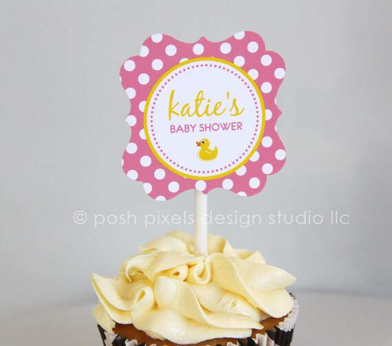 RUBBER DUCKY - Printable 2 inch Party Circles - Baby Shower - DIY Rubber Duck Collection - by Make Life Cute Il_570xn