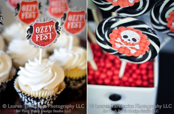 ROCK STAR - Printable 2" Party Circles - Birthday - DIY Rock Star Collection - by Make Life Cute Il_570xn