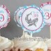 SHARK - Printable 2" Birthday Party Circles - Shark Party - DIY Bite Me Collection - by Make Life Cute
