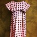 Maternity Birthing Gown in Pink & Brown Dots - Ready to ship