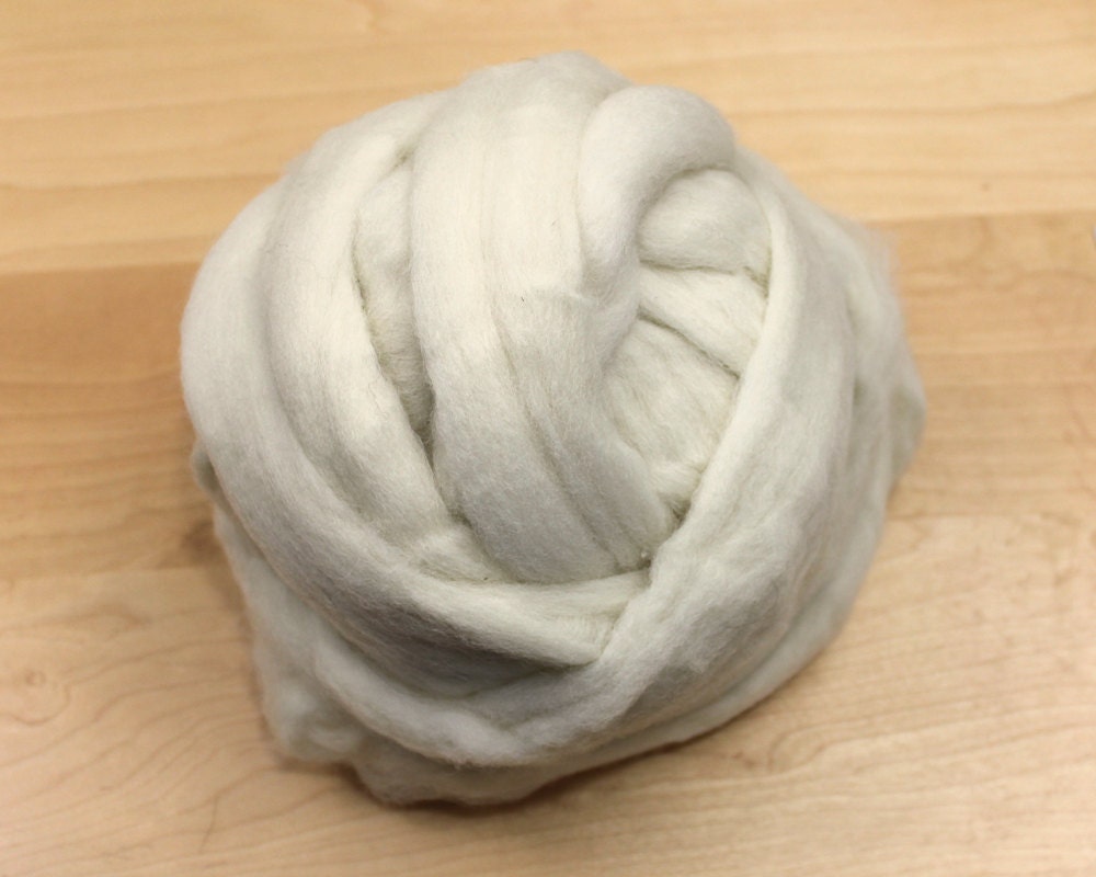 Dorset Horn Wool - Undyed Roving for Spinning or Felting (8 oz)