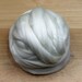 Polwarth Wool/ Silk Roving - Undyed Fiber for Spinning or Felting (8oz)