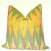 Set of Two - Beautiful Decorative Pillows - Suzani - Ikat Print - On Both Sides - 17x17 inch - Pink - Green - Throw Pillows - Toss Pillows