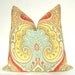 Pillow Cover - Decorative Pillow - Throw Pillow - Sofa Pillow - Kravet - 17x17 in - Yellow - Red - Blue - Taupe