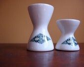 Ben Seibel Informal Salt and Pepper shakers in the Blue diamond pattern... mid century tableware...