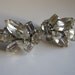 Vintage Weiss Rhinestone Clip On Earrings Wedding