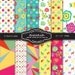 Spring Artesian Floral Collection Woodland Fawn Digital Paper Pack great for Spring, Easter, baby showers, invitations, scrapbooking