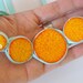 Statement Bubble Necklace orange, yellow and aqua Geometric Ceramic Jewelry