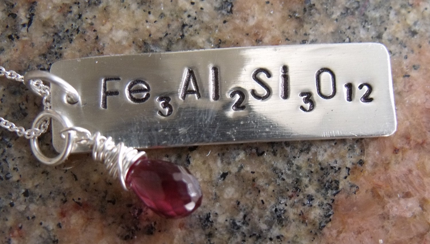 Almandine Garnet Chemical Formula Necklace