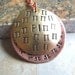 Copper and Brass PI Handstamped Necklace