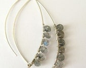 Katherine handmade earrings - labradorite and sterling silver by lotusstone on etsy