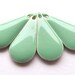 Silver Plated Seafoam Epoxy Teardrops (4 drops) - spa422