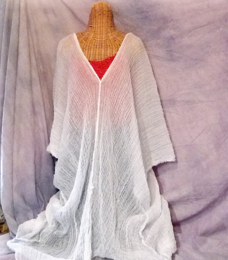 Swimsuit Cover Up Maxi Womens Caftan Beach Spa White One Size Cotton