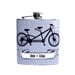 Flask: Personalized 6 oz Stainless Steel Tandem Bicycle Whiskey Flask Gray Groomsmen Wedding Bridesmaid Gift Flask