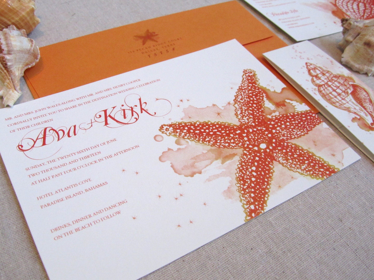 Shell Wedding Invitations