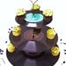 Retro Record Dessert 3 Tier Pedestal Cake Cupcake Stand Recycle Rockabilly Wedding Birthday Lets Rock N Roll