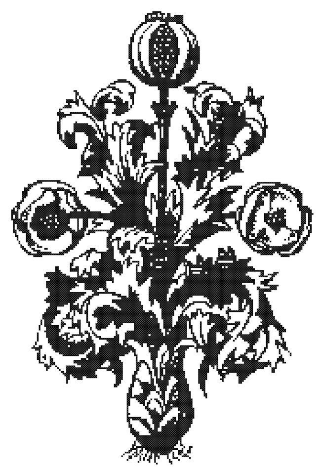 Items similar to Instant Download Cross Stitch Pattern Black and White