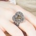 Steampunk Ring - Gothic Lolita Ring - Heart Gears - With Exposed Watch Gears - Plated Antiqued Sterling Silver - by Ghostlove