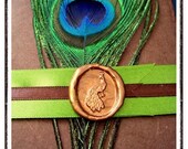 50 Custom Designed JENNIFER Peacock Themed Wedding Invitation