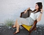 Size X-sm/sm Vintage Plaid Pencil in Olive, Cream, and Burnt Orange