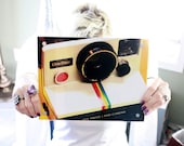 Giant Coaster and Modern Urban Wall Art - Yellow Polaroid Photography