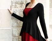 Romantic Flared Cardigan:  black cardigan shown