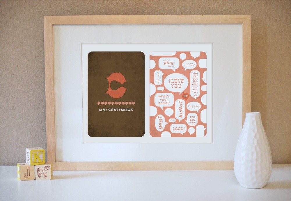 C is for Chatterbox Alphabet Art Print